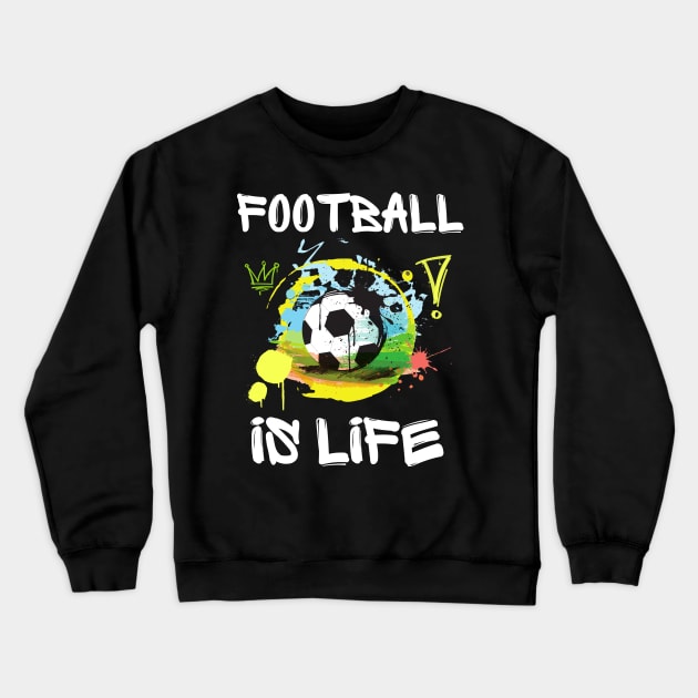 Football is life by Coach Lasso Crewneck Sweatshirt by Prossori